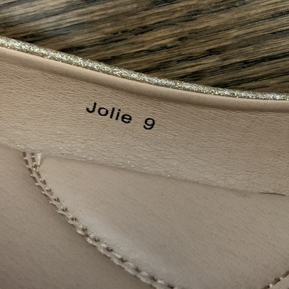 J. Adams Gold Jolie Shimmer Block Heels - Picture 5 of 7